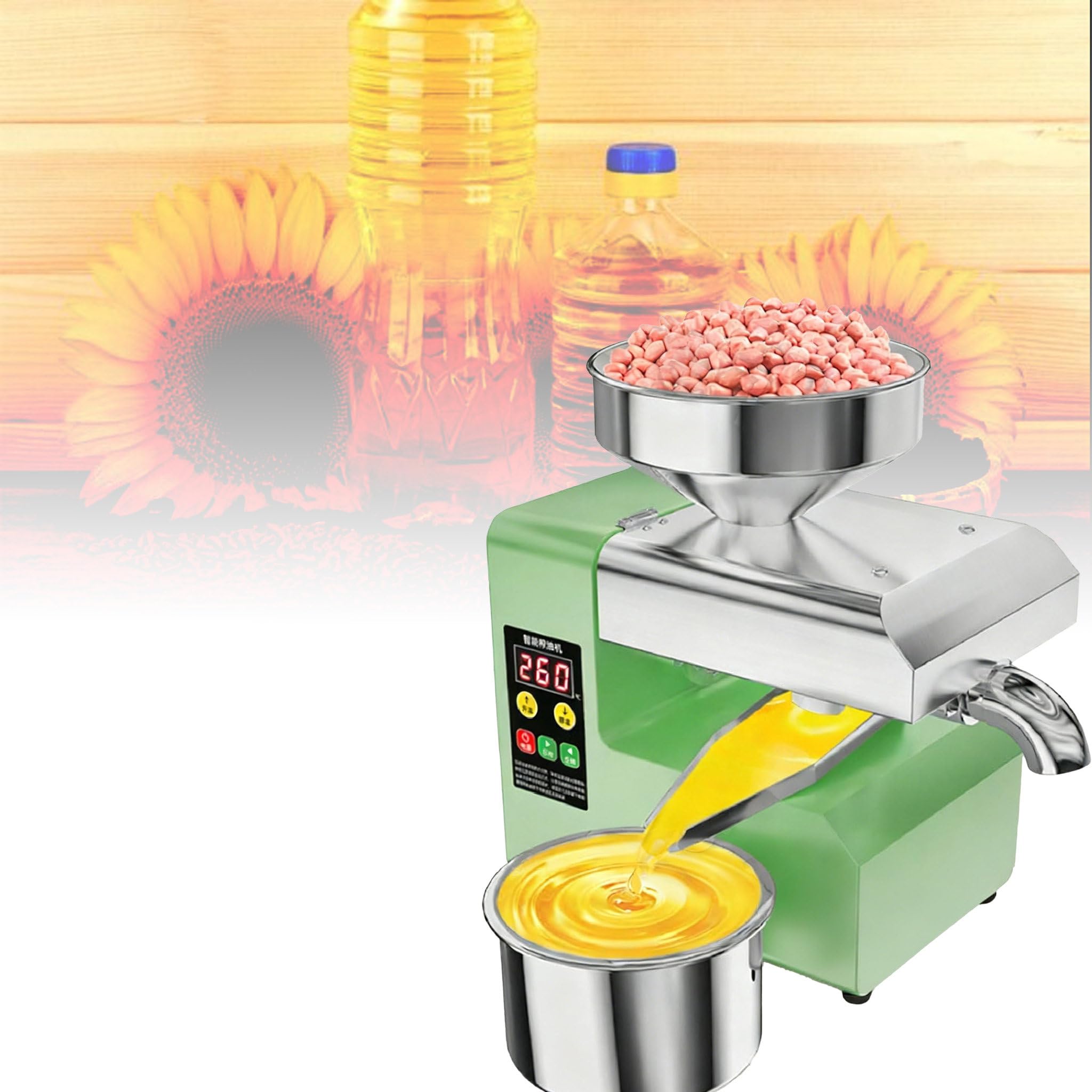 Prensa de Aceite multigrano automática | prensado de alta estabilidad para frutos secos y semillas, compatible con prensado en caliente y en frío