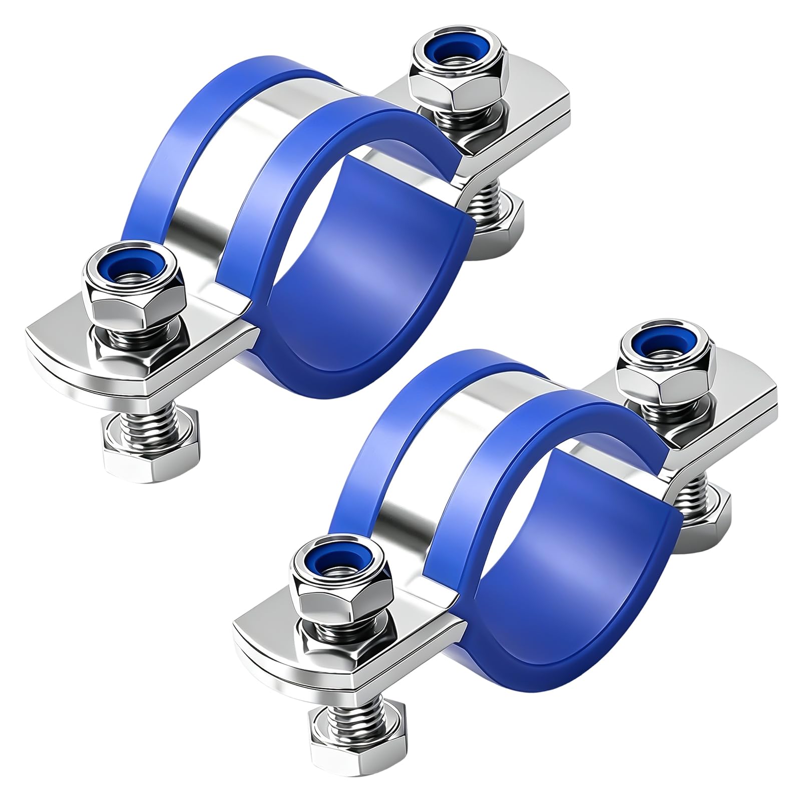 2er-Pack Doppelbolzen-Rohrschelle m. Silikon 133mm(5.24in)