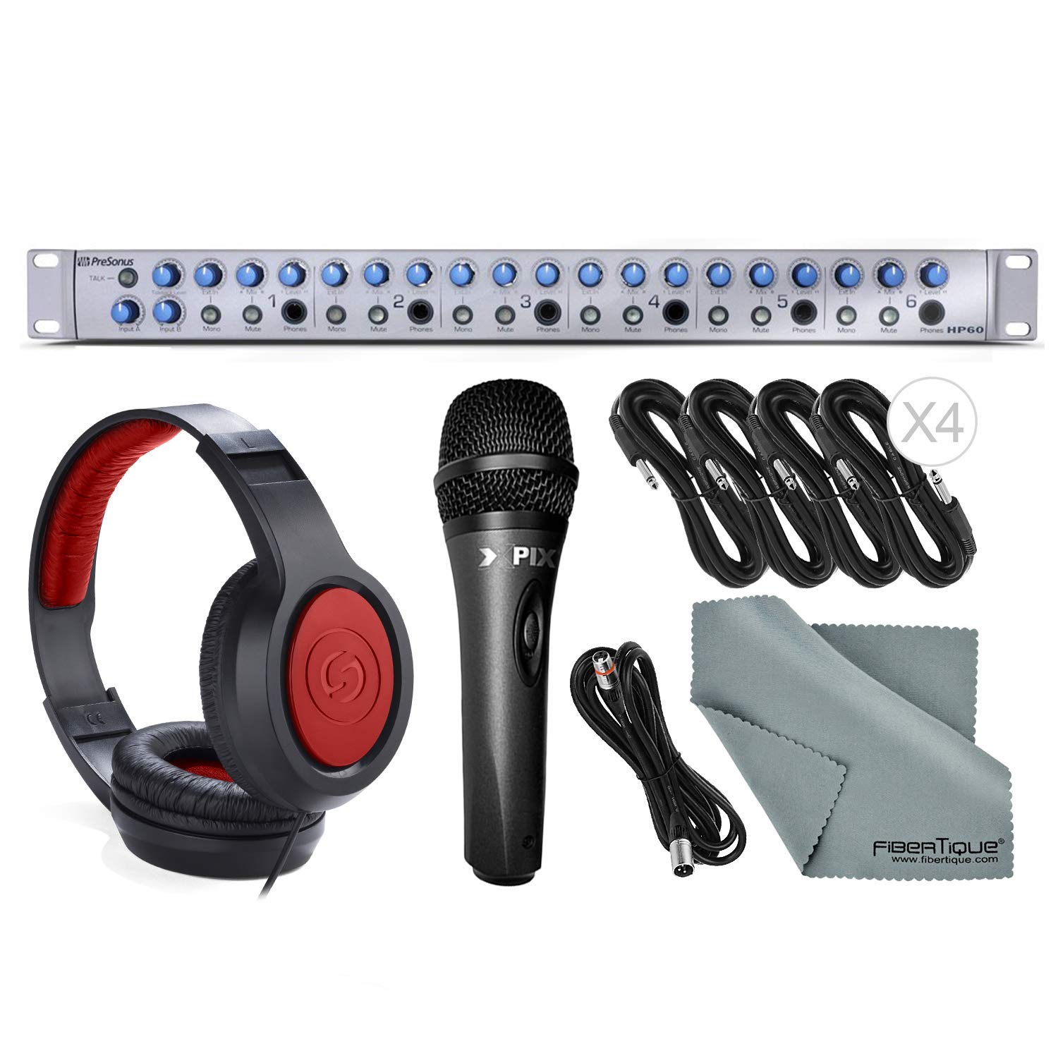 PreSonus HP60 6Channel Headphone Amplifier/Mixer with Xpix Condenser