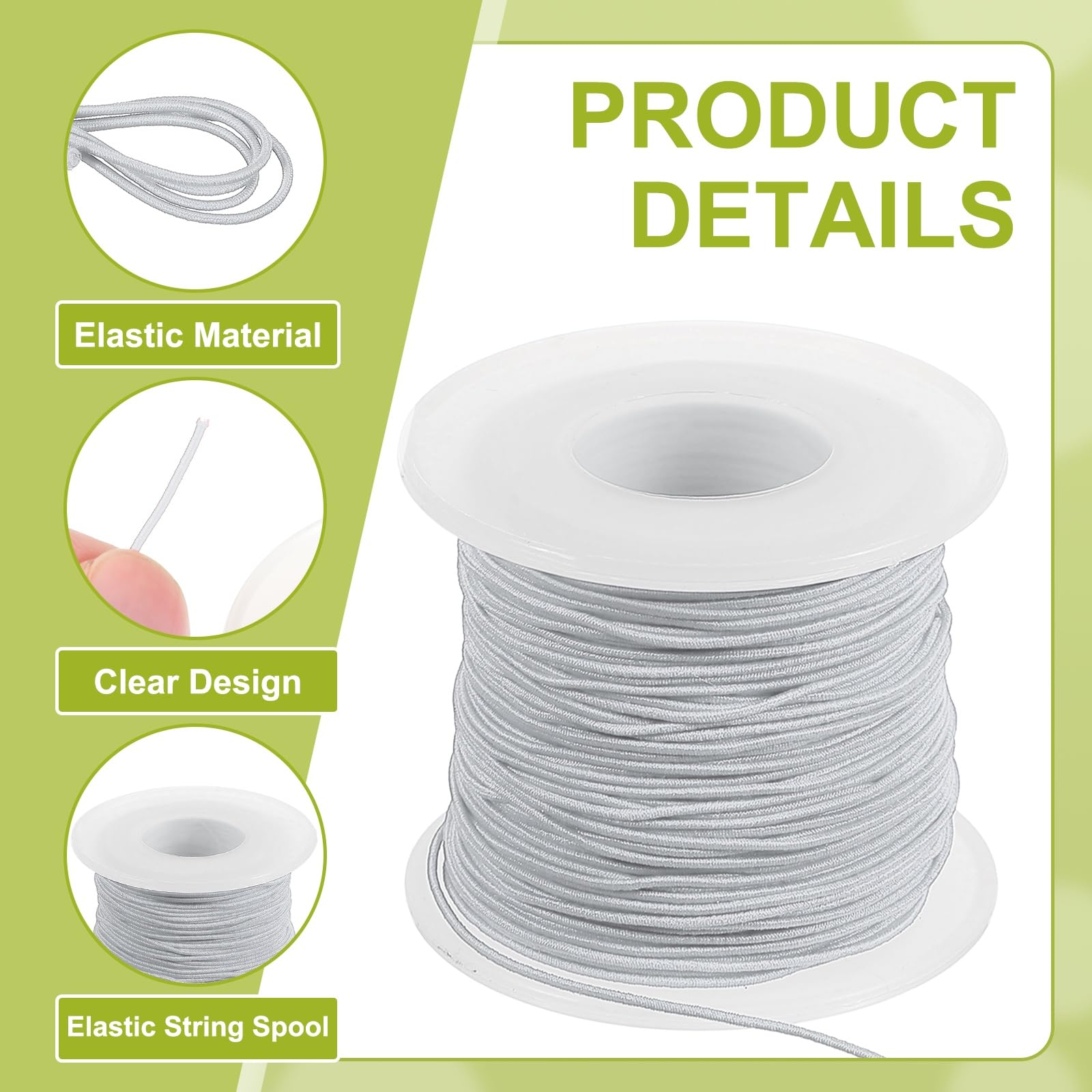 PATIKIL Elastic String for Bracelet 164 Ft/50 Meter Length 0.8 mm Dia - Image 3