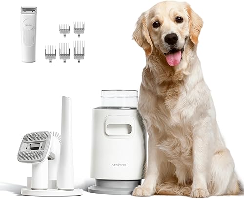 Miniatura 9 de Neakasa P1 Pro Kit de Aseo para Mascotas y Aspiradora con Succión del 99% del Pelo de Mascotas, Cortadoras Profesionales con 5 Herramientas de Aseo