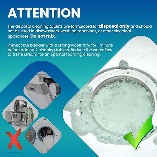 Miniatura 7 de Maravello Limpiador y desodorante de eliminación de basura, 28 tabletas, ambientador espumoso para fregadero, cápsulas de limpieza de desagües de