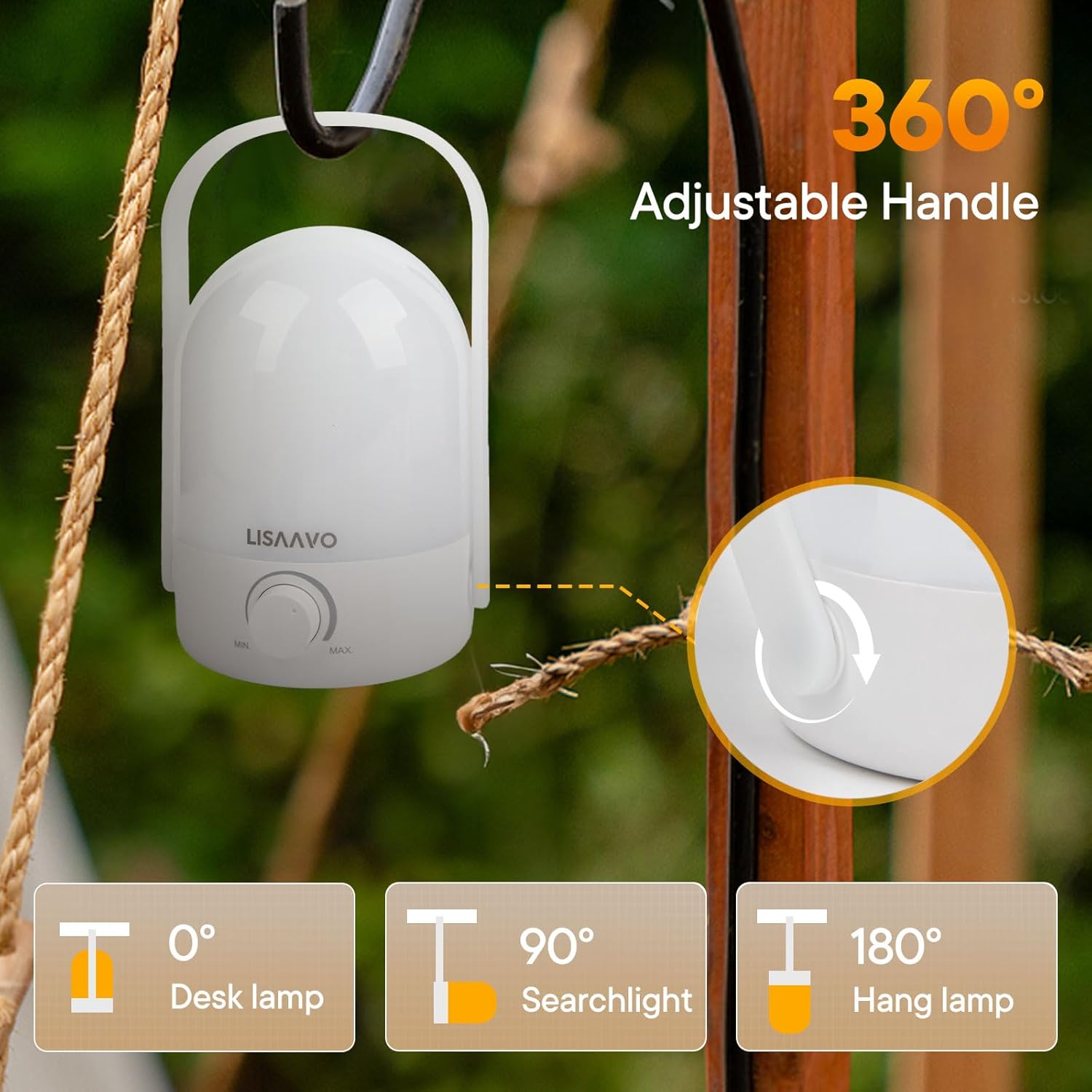 Table Lamp, 1200mAh Bedroom Lamps, 2 Colors for Selection, Rechargeable Night Light, for Outdoor, Small Lamps for Small Spaces, White