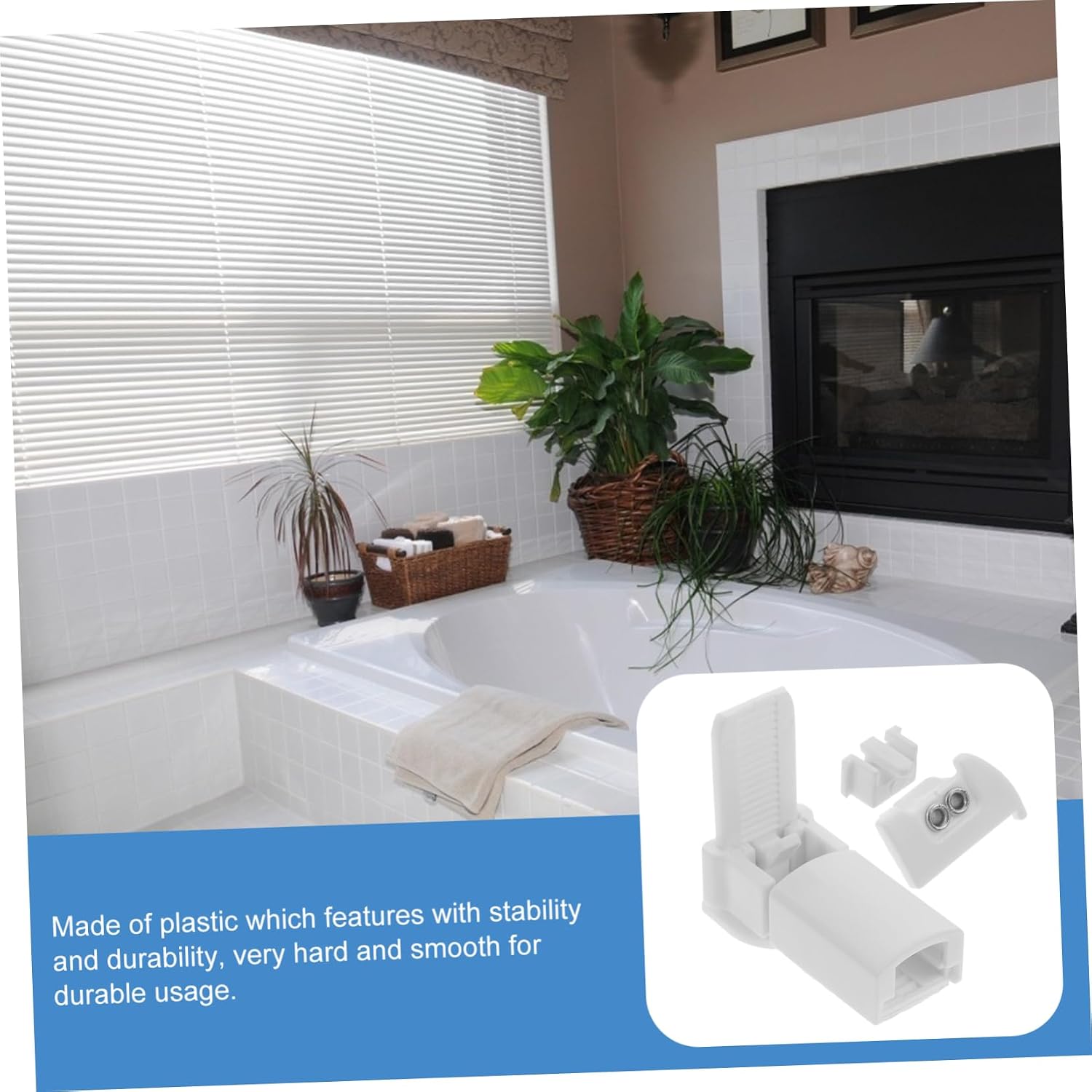 1set Pleated Blind Replacement Accessories Easy Installation Fixation Parts for Broken Blinds Compatible Models Includes of Left Plugs