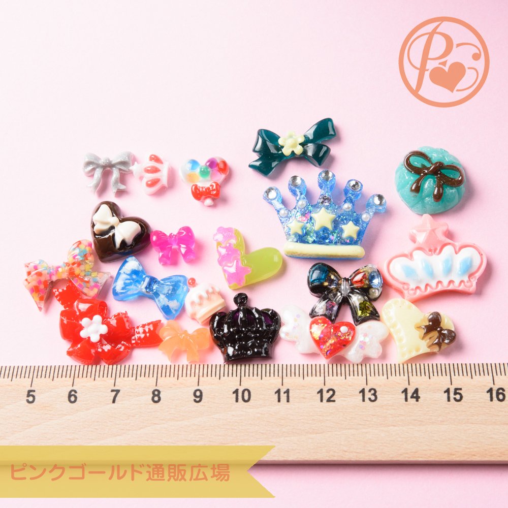 Amazon.co.jp: シリコンモールド リボン 王冠 19パターン 1個 レジン 