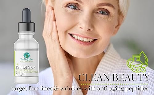 Miniatura 8 de Retinol Glow Serum Anti-Envejecimiento Cara Cuello Escote Crema Renovación Piel Renovación Péptido Argireline Bakuchiol Niacinamida Ácido