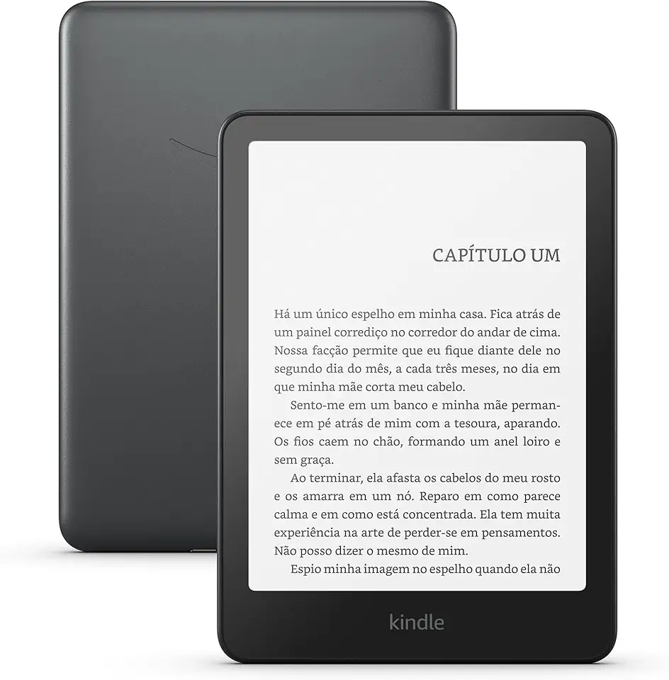 Kindle Paperwhite Signature Edition 32 GB (Geração mais recente) - O Kindle mais rápido já lançado, com luz frontal autoadaptável, carregamento sem fio e bateria que dura semanas - Cor Preta Metálica