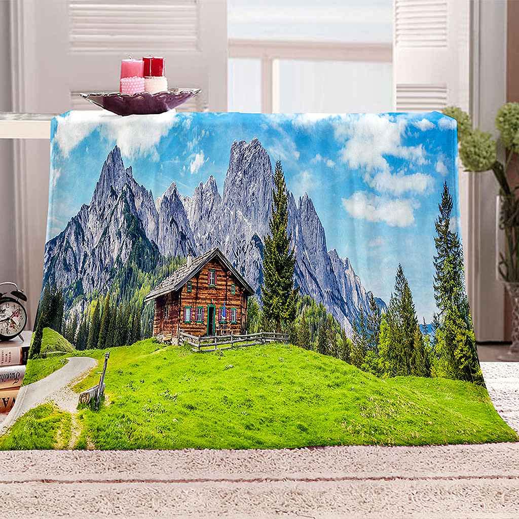 Couverture polaire en flanelle anti-peluche entretien facile pour toutes saisons