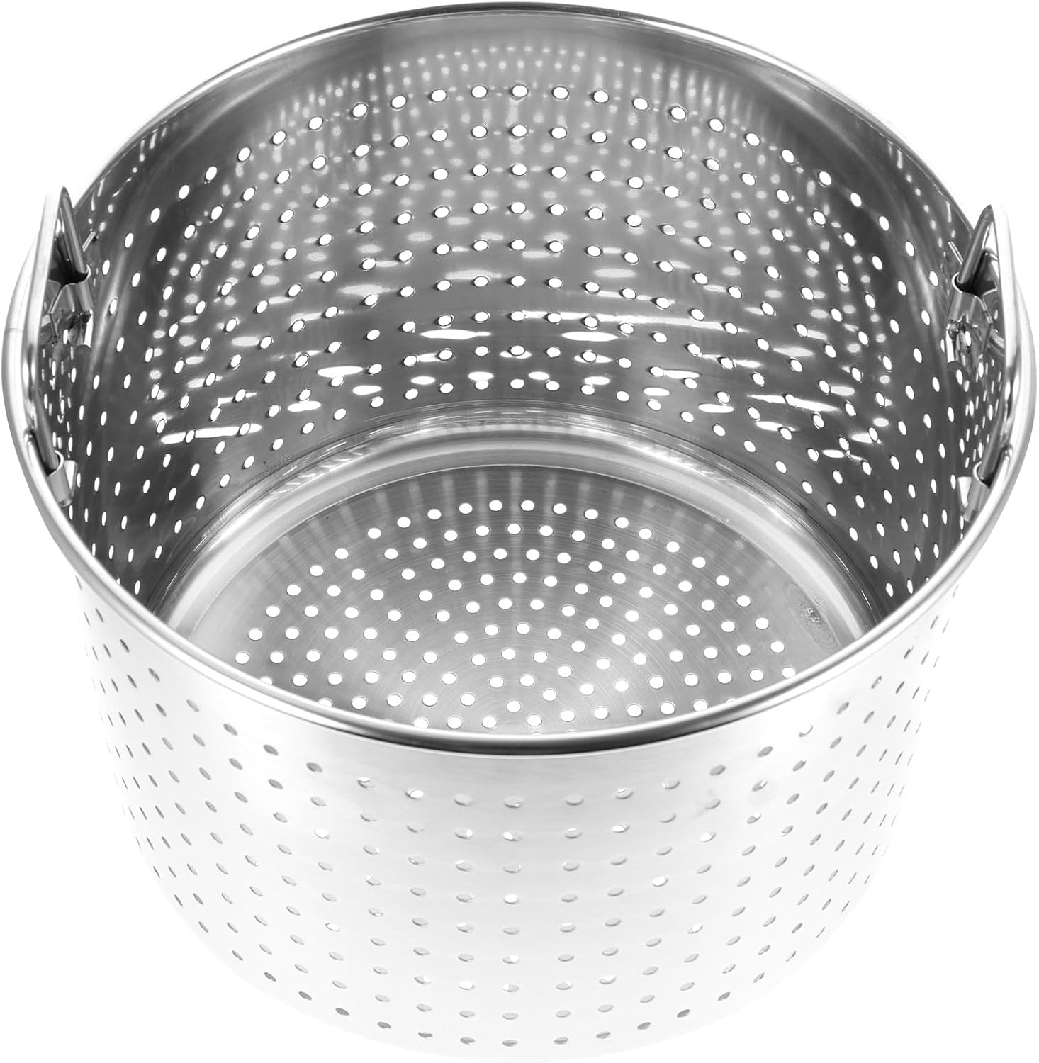 Large Stainless Steel Food Strainer Bucket 35cm Multipurpose Seafood Boil Basket Crawfish Cooking Pot Colander for Home Kitchen