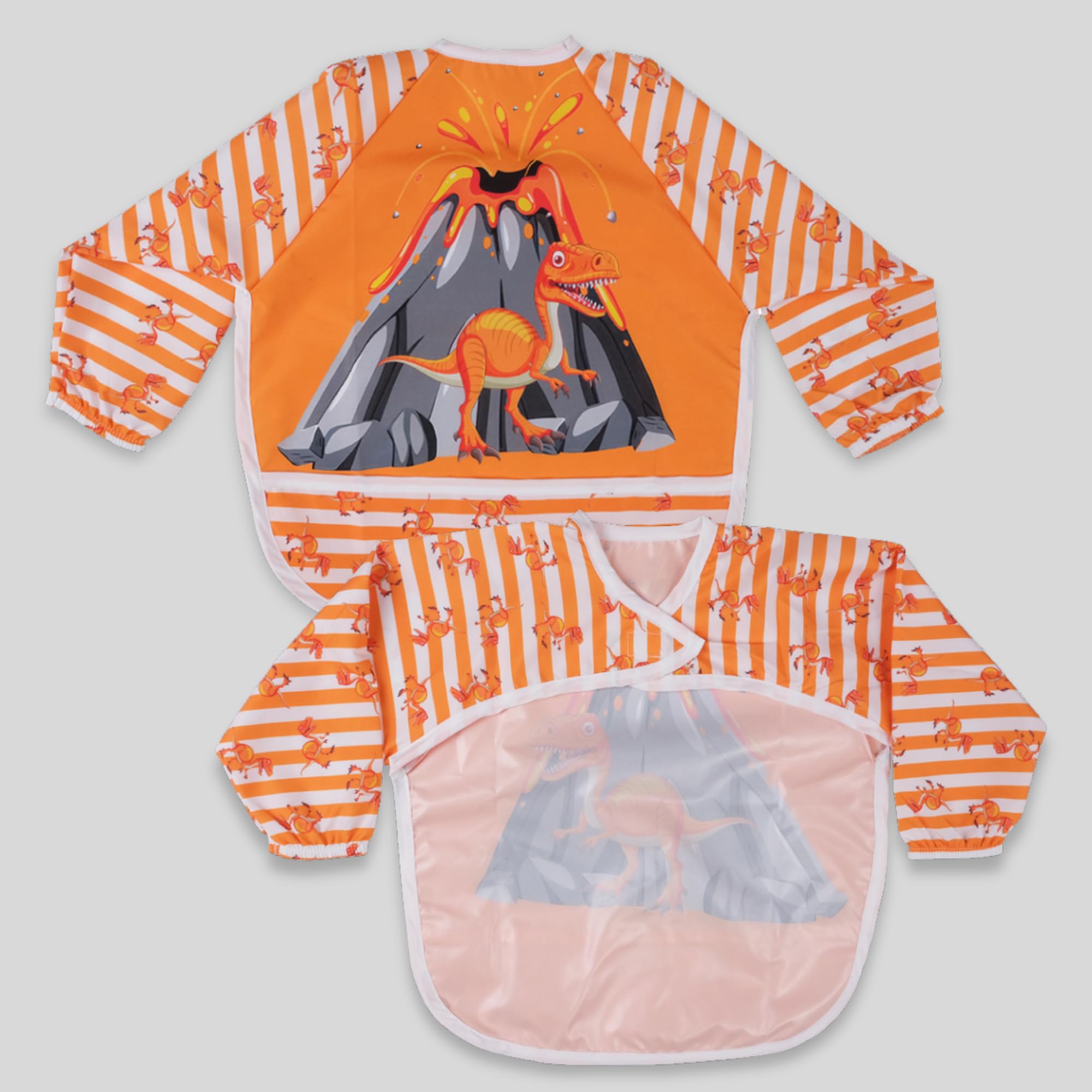 Baby Bibs for Feeding - Waterproof, Soft, Adjustable - Easy to Clean, Lightweight, Comfortable for Infants and Babies (1, volcano) - Image 4
