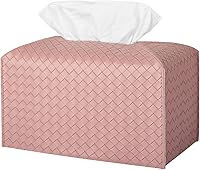 Vista 32 de Funda para caja de pañuelos de piel sintética, estuche cuadrado para pañuelos faciales, dispensador de papel facial para baño, encimera de tocador