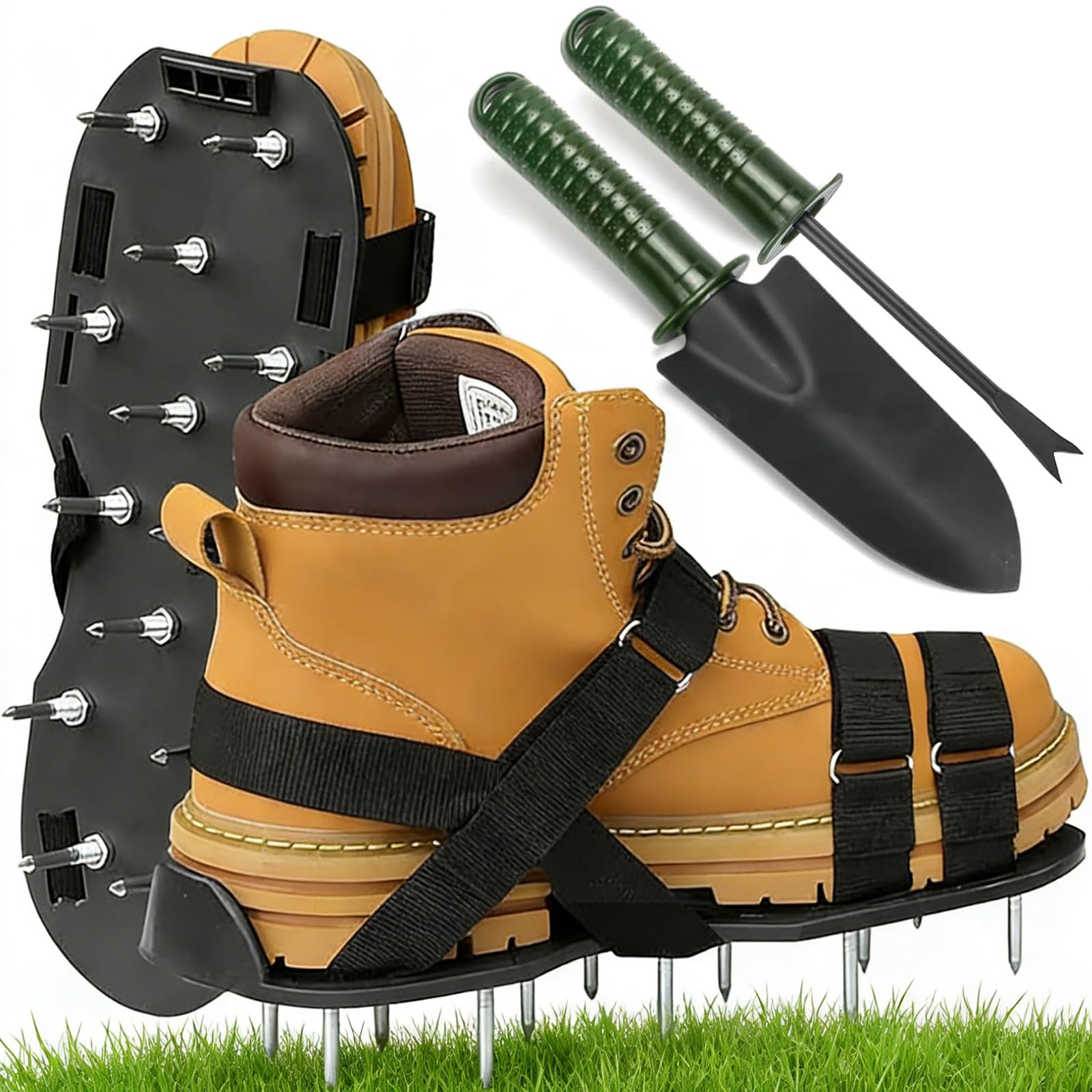 Chaussures aérateur de gazon pour sol auto-nivelant et pelouse de jardin
