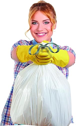 Miniatura 5 de Aluf Plastics - Bolsas de basura perfumadas con cordón blanco de 8 galones, 0.7 milésimas de pulgada de pulgada de pulgada de diámetro, 22 x 22