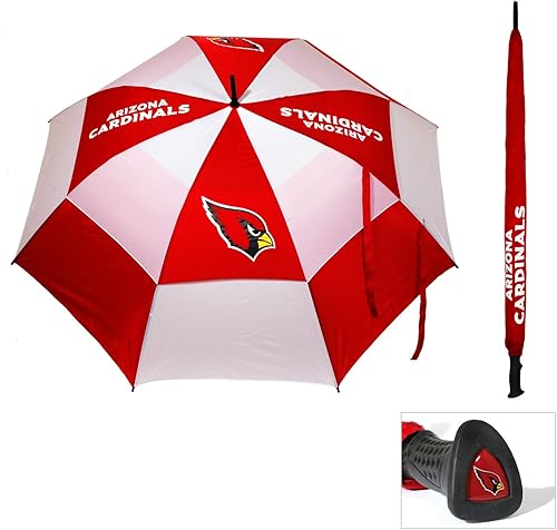 Vista 28 de Team Golf NFL - Paraguas de golf de 62 pulgadas con funda protectora, diseño de doble toldo de protección contra el viento, botón de apertura