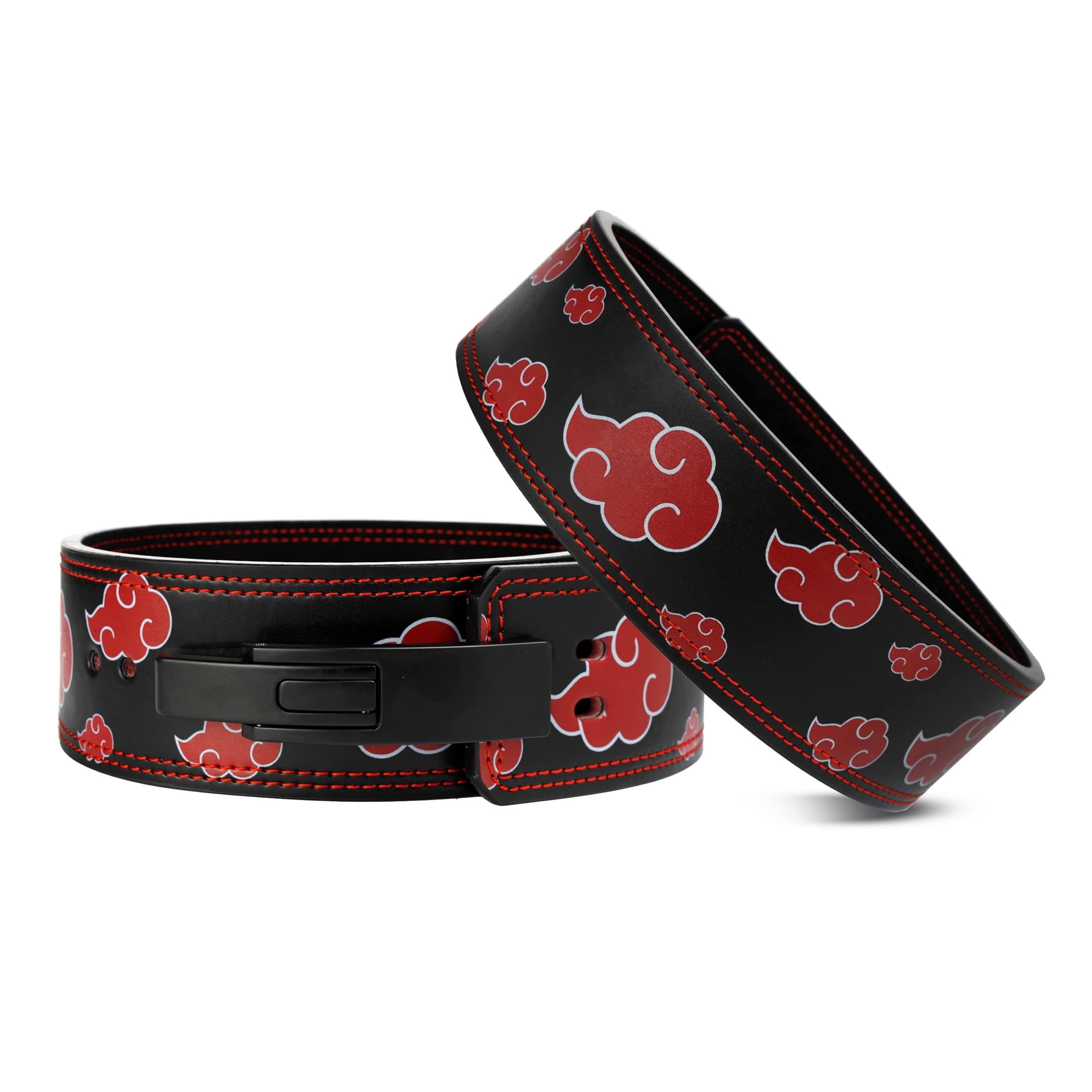 Cintura a leva per sollevamento pesi anime, 10 mm, in pelle di alta qualità, per powerlifting, bodybuilding, stacchi, squat, allenamento fisico, cintura da palestra resistente, ideale per uomini e