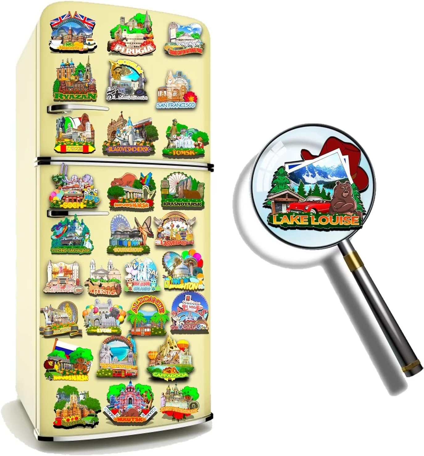 Lake Louise Canada Magnet Fridge Magnet Wooden 3D Landmarks Travel Collectible Souvenirs Decoration Handmade -1340 image 4