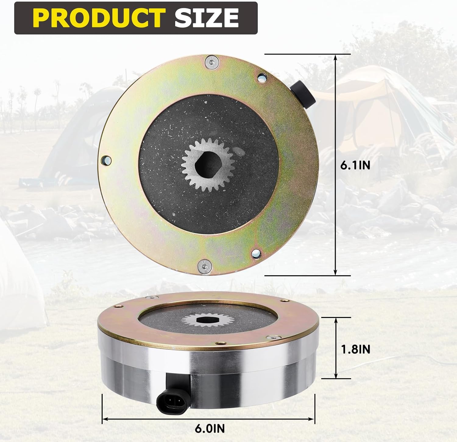 610065 Golf Cart Motor Brake Compatible with 2008-UP EZGO RXV 48V Electric Golf Carts, High Performance Motor Brake Replace#605867