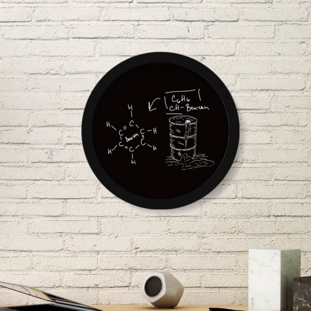 Cuadro redondo de la fórmula del benceno para decoración de pared
