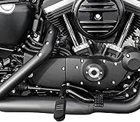 Vista 9 de TCT-MOTORPARTS Kit de Control Medio Negro FootPegs Compatible con Harley Sportster Iron XL883 XL1200 72 48 Super Low Roadster Custom 2014-2022