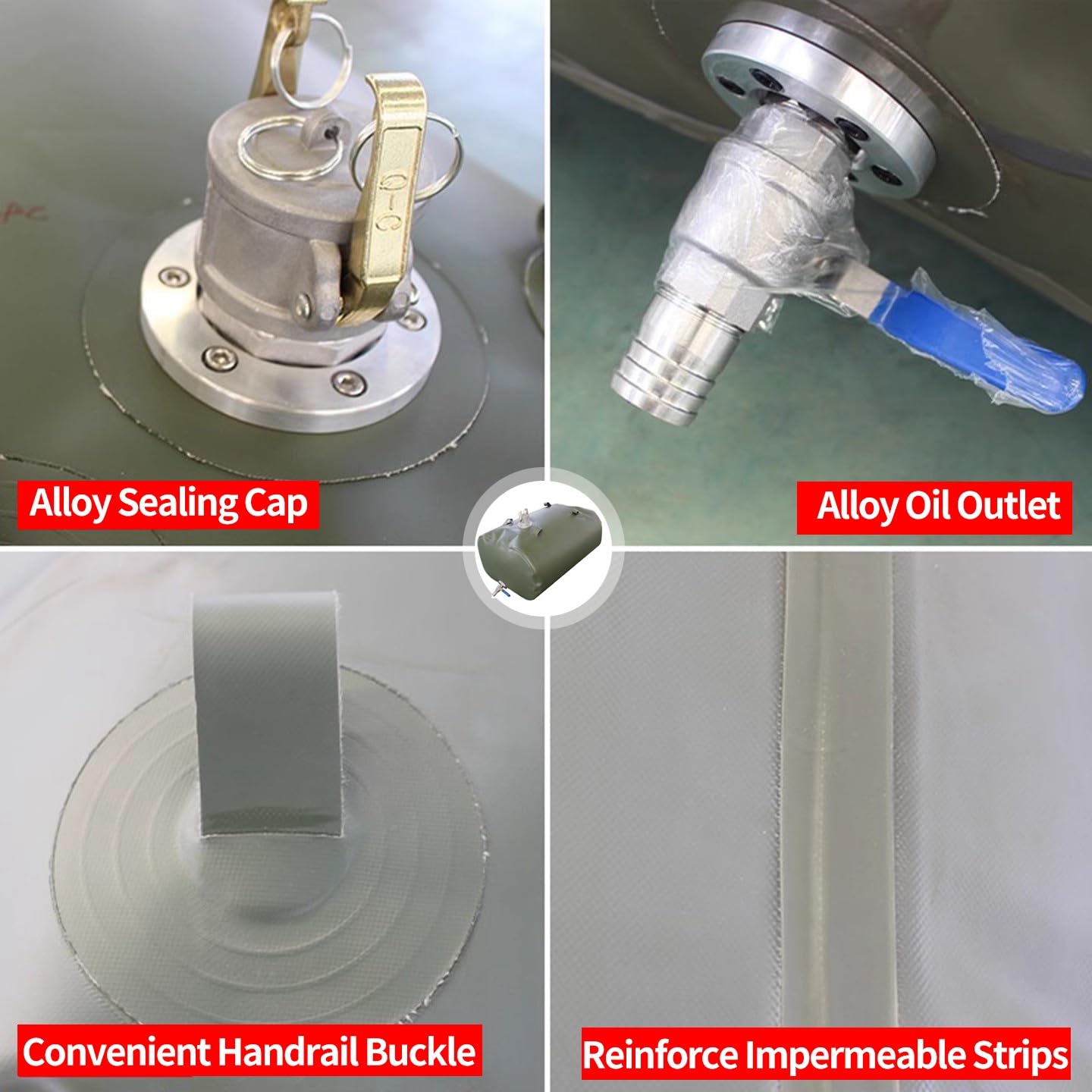 Portable Oil Storage Bag Fuel Tank Large Capacity TPU Oil Storage Capsule Marine Range Collapsible Fuel Bladder Vehicle Oil Storage Tank, Gasoline Waste Oil Storage Tank(300L/79Gallon/1*0.6*0.55M)