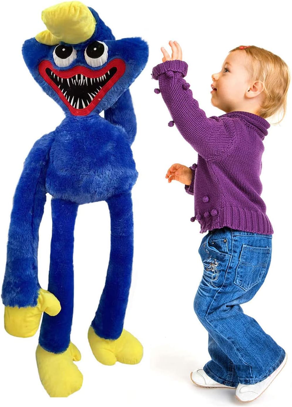 Big Huggy Wuggy Plush, 100cm, Giant Poppy Playtime Plush, Soft Huggy Wuggy Plush Pillow, Home