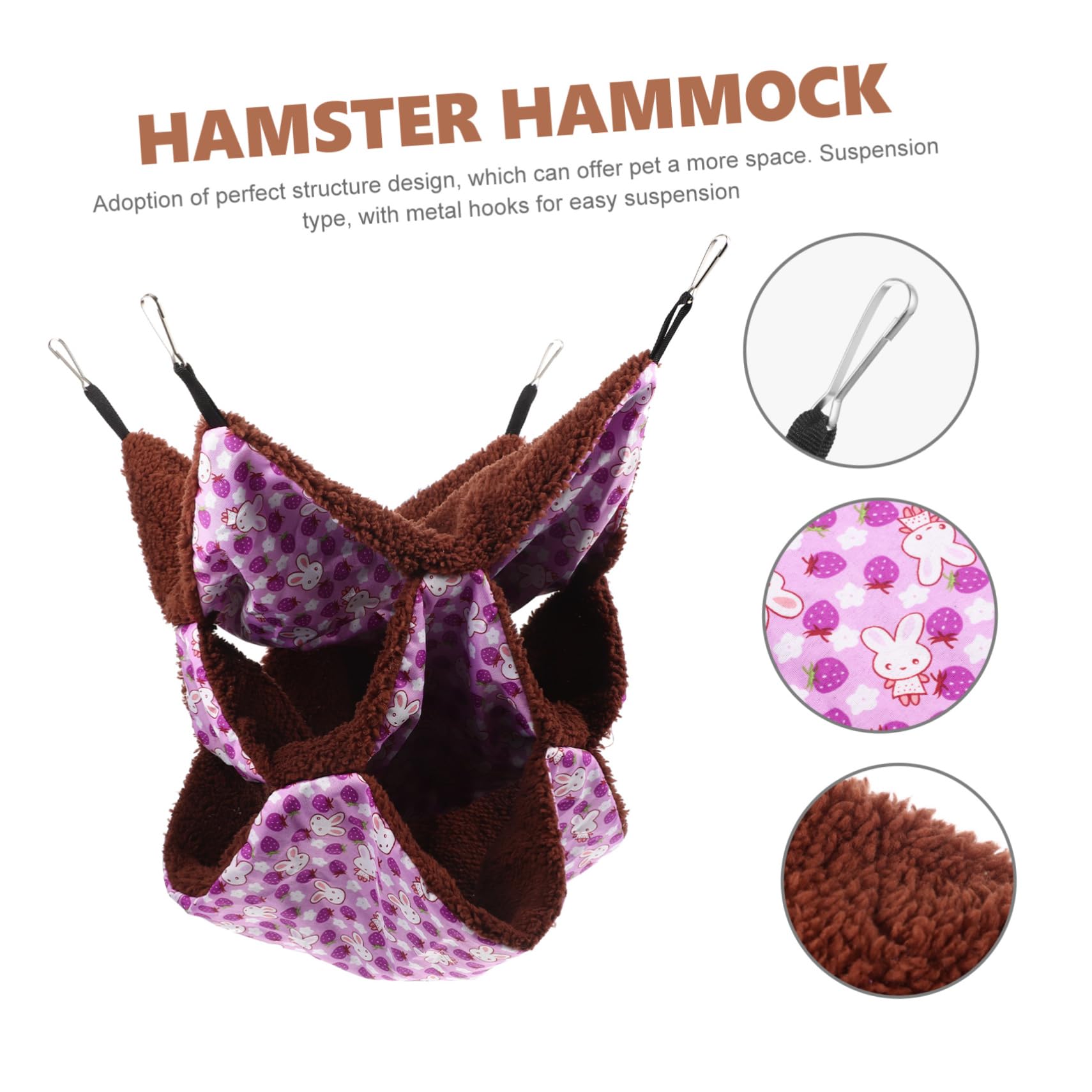 BESPORTBLE 4stücke Hamster Hängematte Für Kleintiere Lagige Plüschhängematte Warmes Schlafbett Für Hamster Meerschweinchen Frettchen Und Andere Kleintiere Installieren Für Ganzjährige