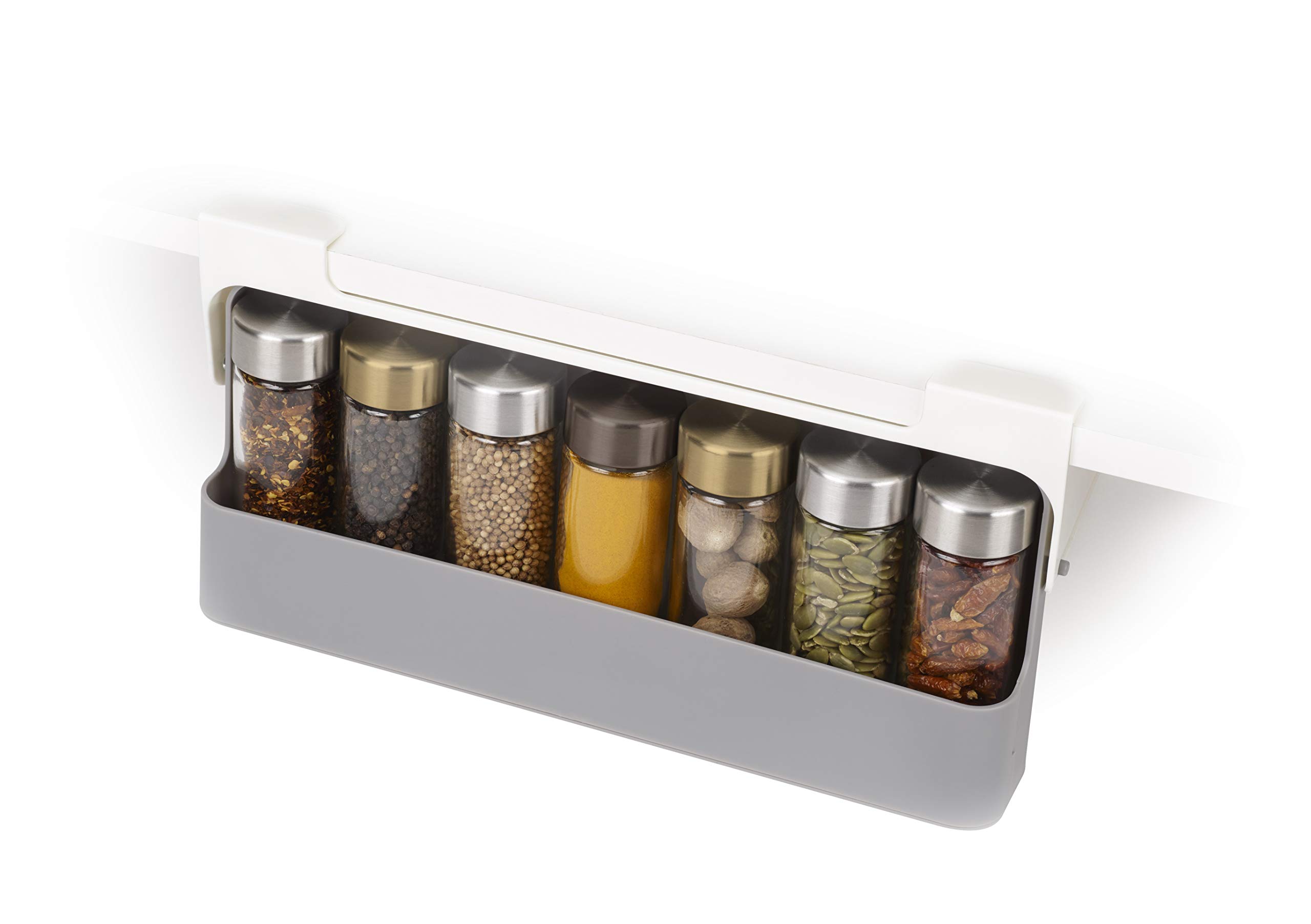 Joseph Joseph CupboardStore in cupboard, Küche Lagerung unter Regal Gewürzregal, Organisator Grau (Packung mit 2)
