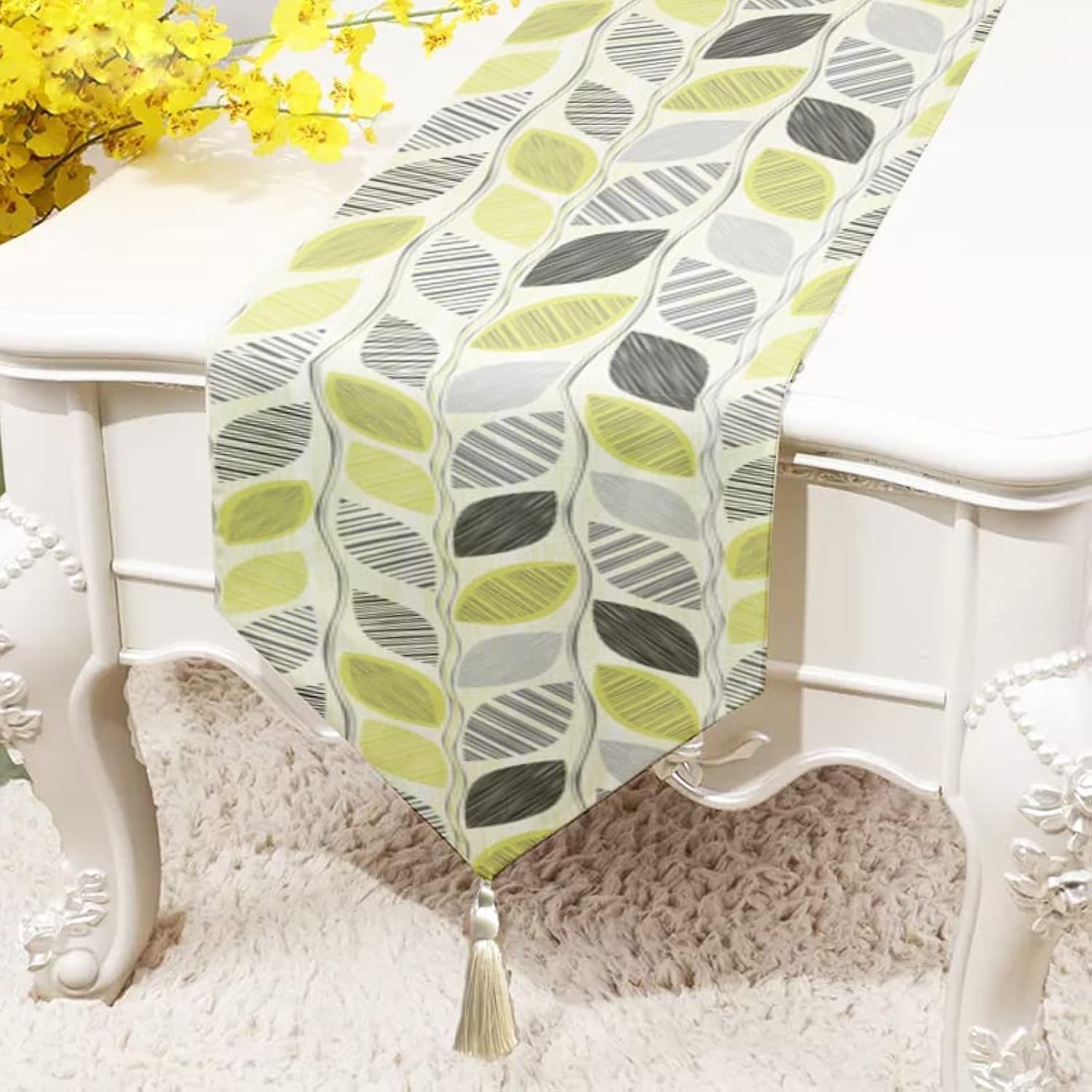 BRICK HOME Table Runner - Geometric Peach Design -19