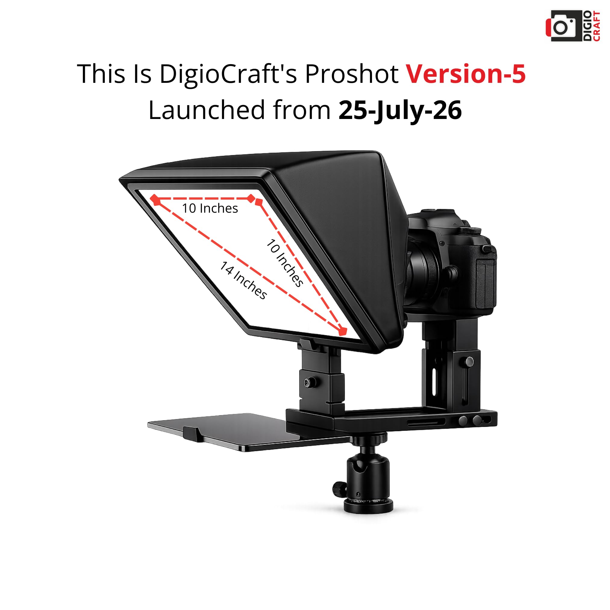 Proshot V5 Teleprompter for iPhone, Ipad, Smartphone, DSRL Camera with Remote Control | Software & Pro Video Recording Training | Matelic Body | Carry Case | Easy Assembly | Video Making — Amazon image 6