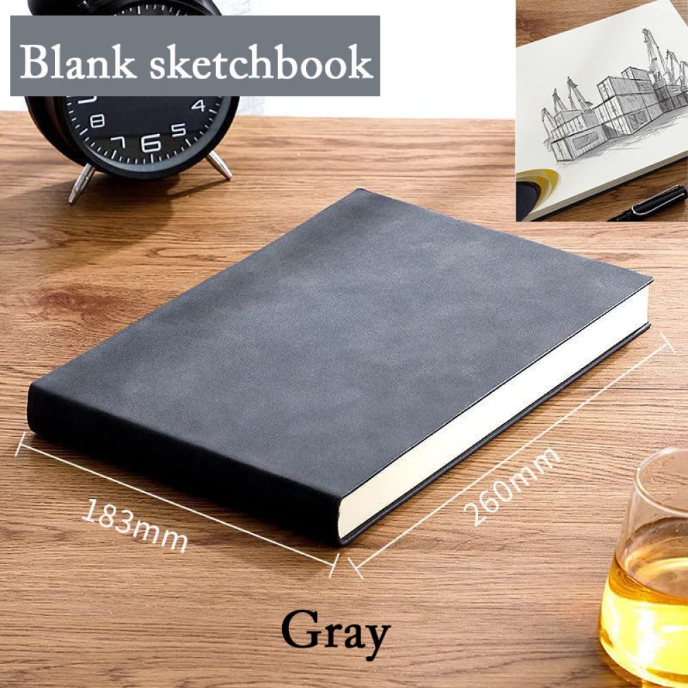 Carnet B5 pour la prise de notes, marqueurs de dessin, carnet de grille de journal et bloc-notes de carte mentale de journal pour l'agenda du planificateur d'art, bleu, vierge