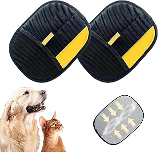 Rhino Ben Pet Hair Remover, Reusable Electrostatic Pet Hair Remover,Double Sided Pets Grooming Gloves,for Cat,Dog,Clothing,Couch,Furniture,Carpet,Car Seat