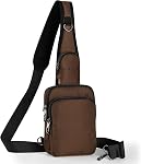 Crossbody Bag for Women, Sling Bag with Zipper Lock, RFID & Water Resistant for Men Small Chest Bag for Travel Casual