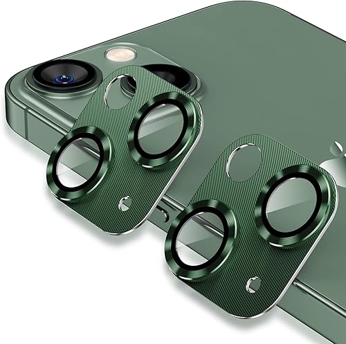 Korecase Paquete de 2 protectores de cámara compatibles con iPhone 13 Mini, vidrio templado 9H, antiarañazos, polvo, fuerte adherencia, cobertura