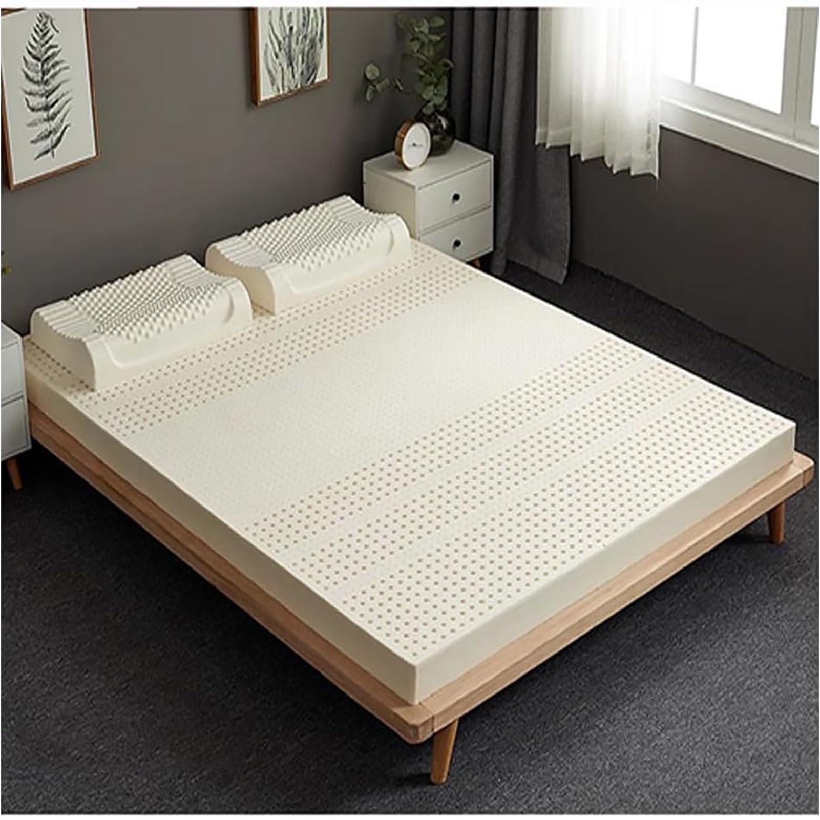 Surmatelas latex naturel contre le mal de dos avec mousse orgaFoam 7 zones
