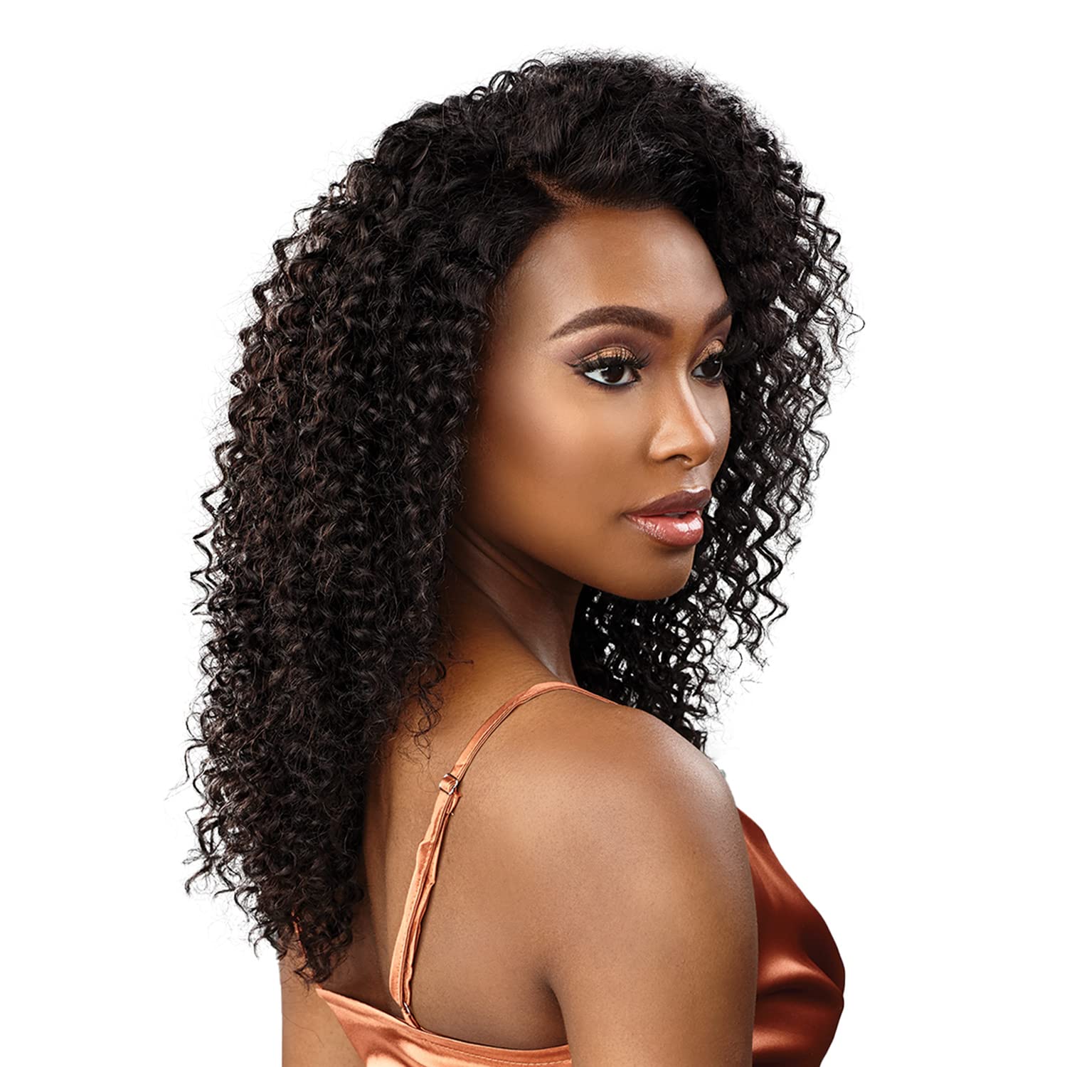 Sensationnel Unprocessed Virgin Human Hair 13X4 HD Lace Front Wig 15A Kinky Curly 16" (NATURAL)