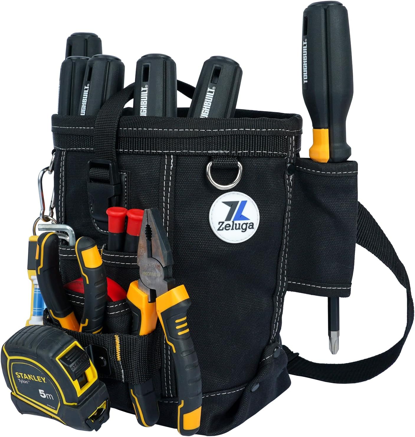 20-335 Heavy Duty Fire Resistant Fabric with Tape Clip Nylon Bolt Bag, Black - Image 7