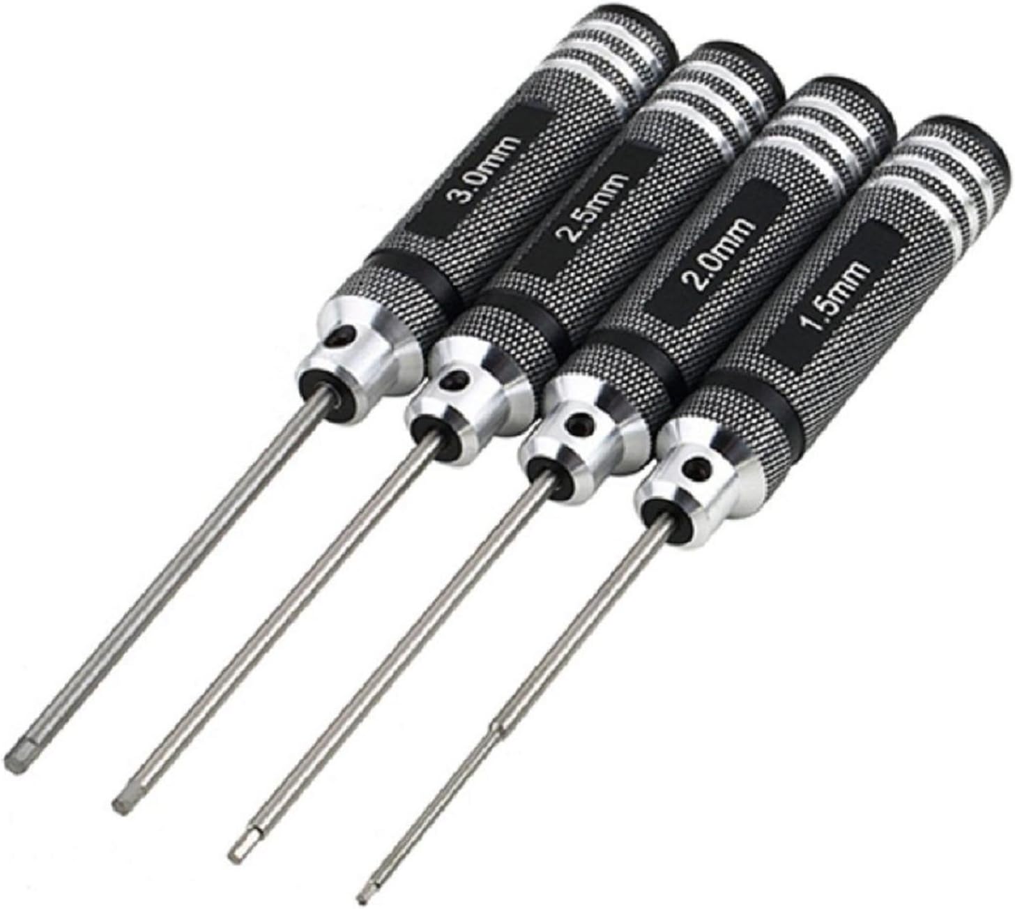 Hex Screwdriver Screw Driver Tool Kit Set for RC Car Helicopter Black(1.5mm 2.0mm 2.5mm 3.0mm)