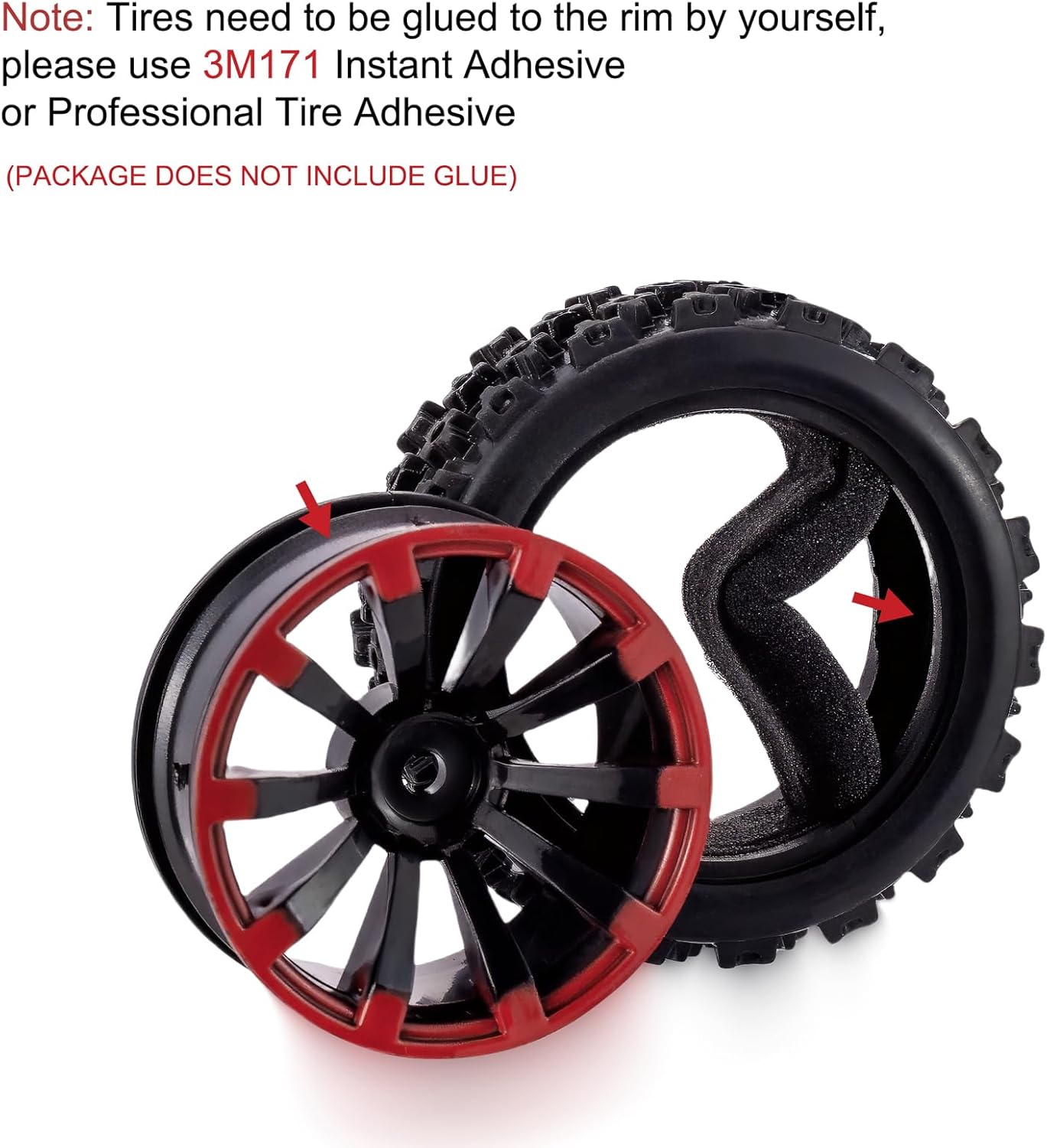 1/10 RC Car Tires 12mm Hex Wheels and Tires for 1/18 Truck 1/12 to 1/16 Buggy Slash WLtoys 144001 A959 124018 124019 Mini T 2.0 Latrax Teton HBX 18859