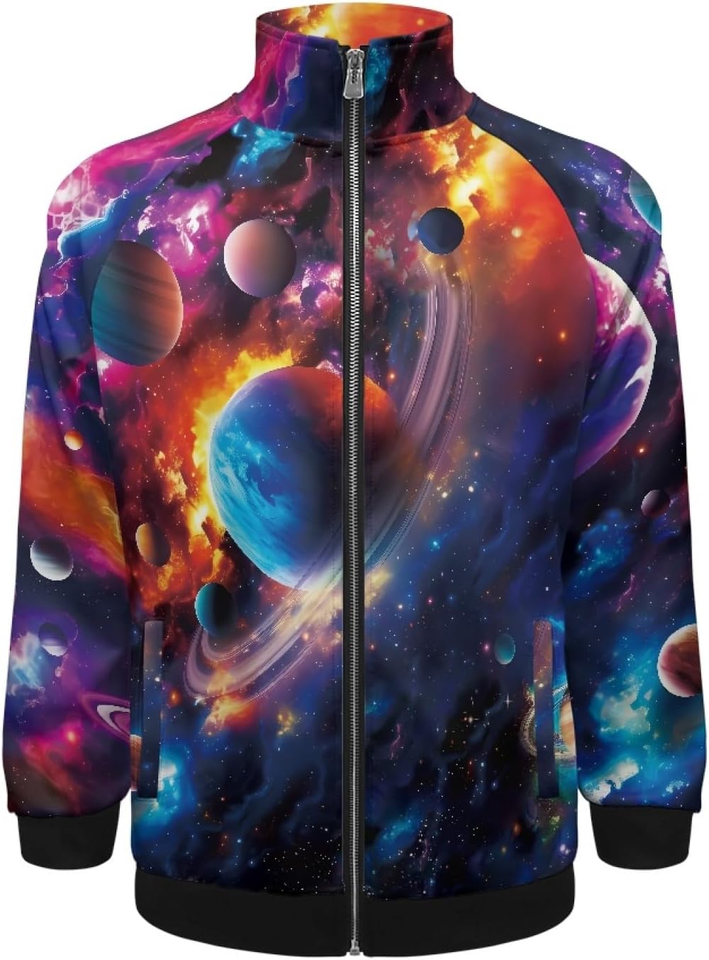 Forchrinse Windbreakers Jackets for Men Zip up Track Jackets Fashion Light Jackets Outwear Causal Fleece Sweatshirt Coat