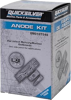 Quicksilver 8M0107548 Aluminum Anode Kit for Select Mercury 75-150 Hp Outboards