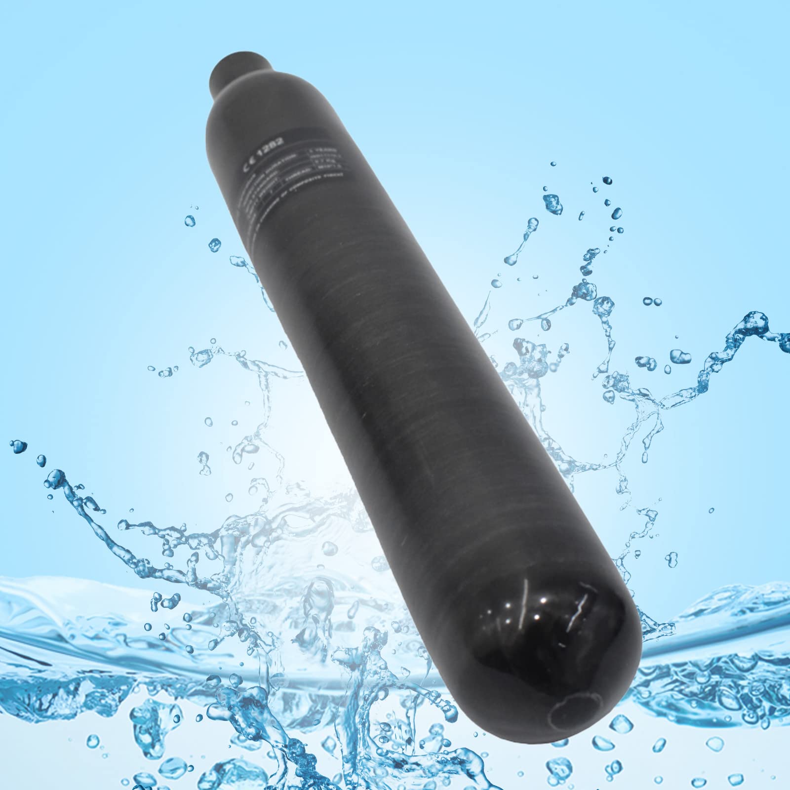 TUXING 30Mpa 4500Psi 0.7L 42Cu en 700cc Tanque HPA de Fibra de Carbono, Cilindro de Gas, Paintball Hunting para PCP Air Rifle Gun Daystate y FX Thread M18 * 1.5