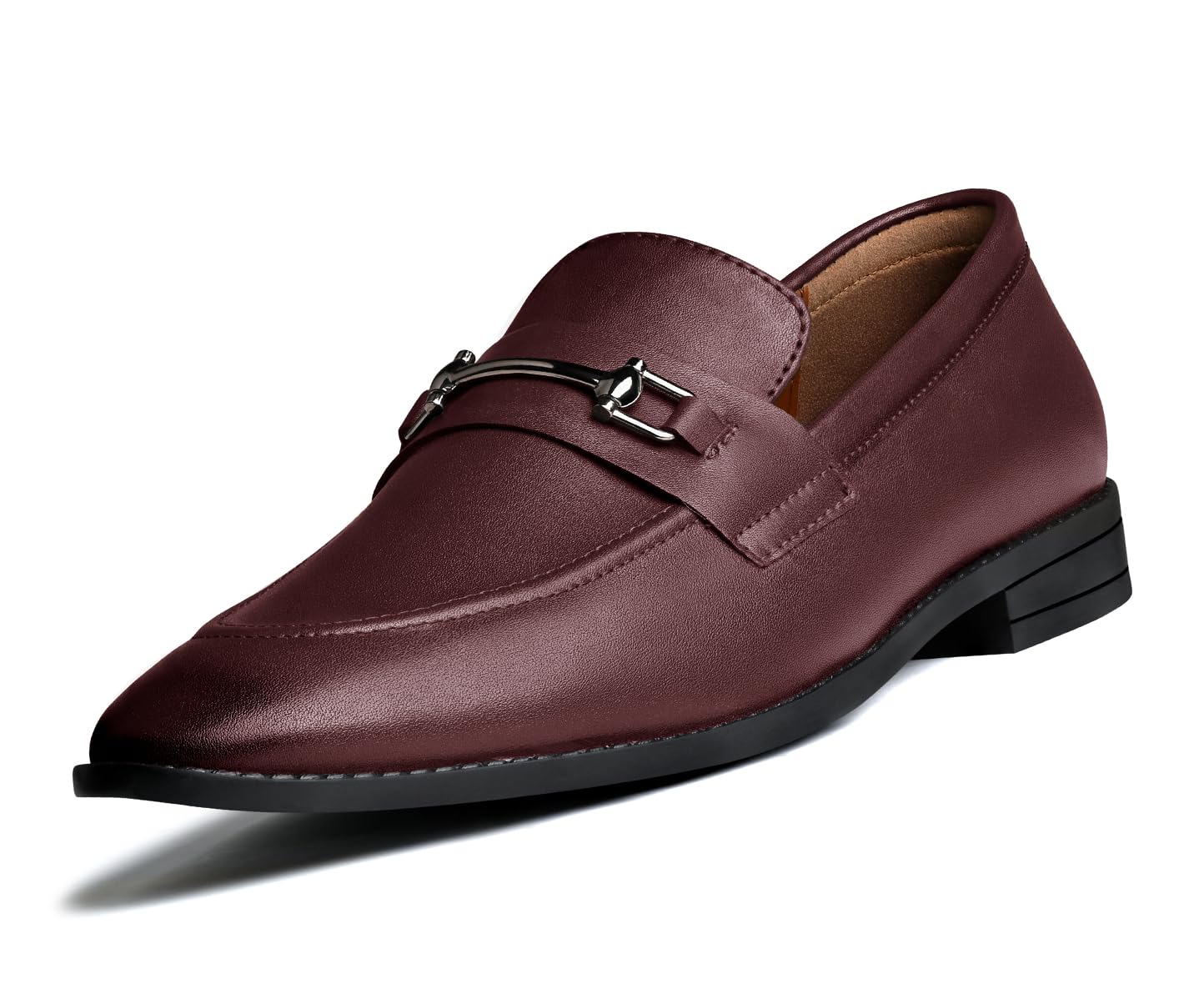 louis stitch Loafers Formal Shoes for Men |Slip-On Moccasins with Buckle | Ideal for Business, Casual, Parties (LSRGMCABRW)-picture-27