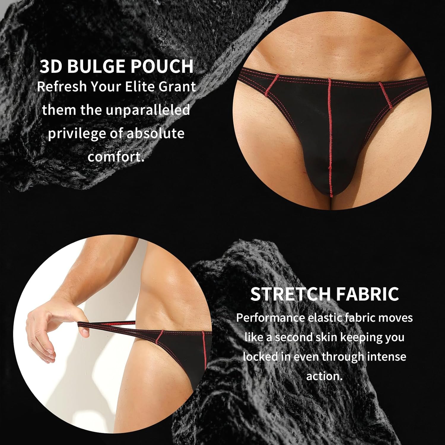 Men's Thong Underwear - Low Rise G-String with Breathable & No Squeeze Design for Exercise & Daily Wear - Image 5