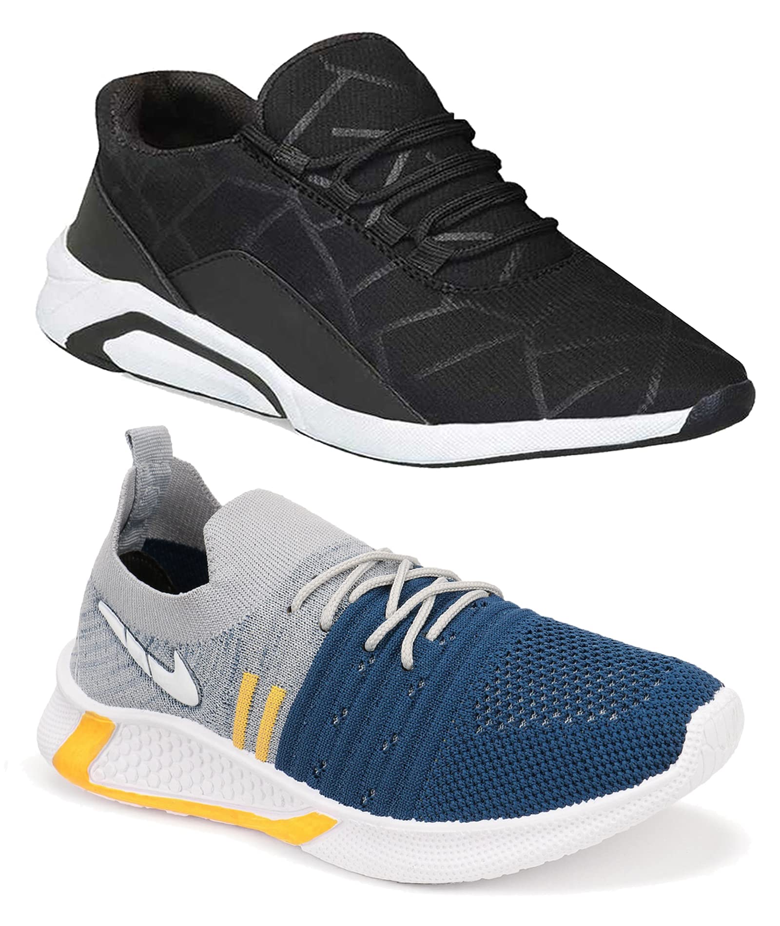 WORLD WEAR FOOTWEAR Kid's (Combo_(2AZ)_1693-1904-Multicolor) Sport Sneakers Shoes 1UK