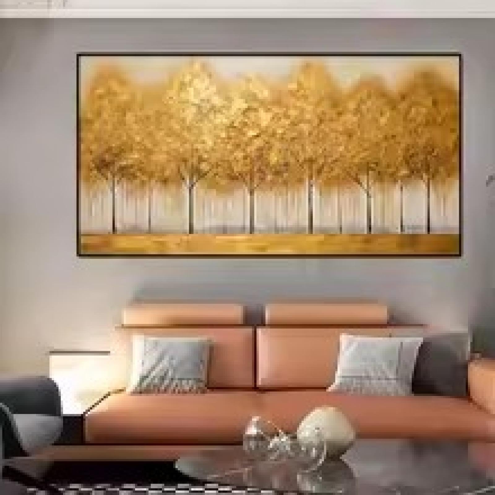 Impression sur toile paysage d'arbres grand format pour mur moderne