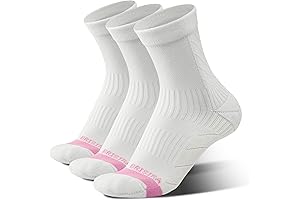 BRSIRA Coolmax Compression Socks for Women, Anti-Blister Cushion Ankle Socks for Running