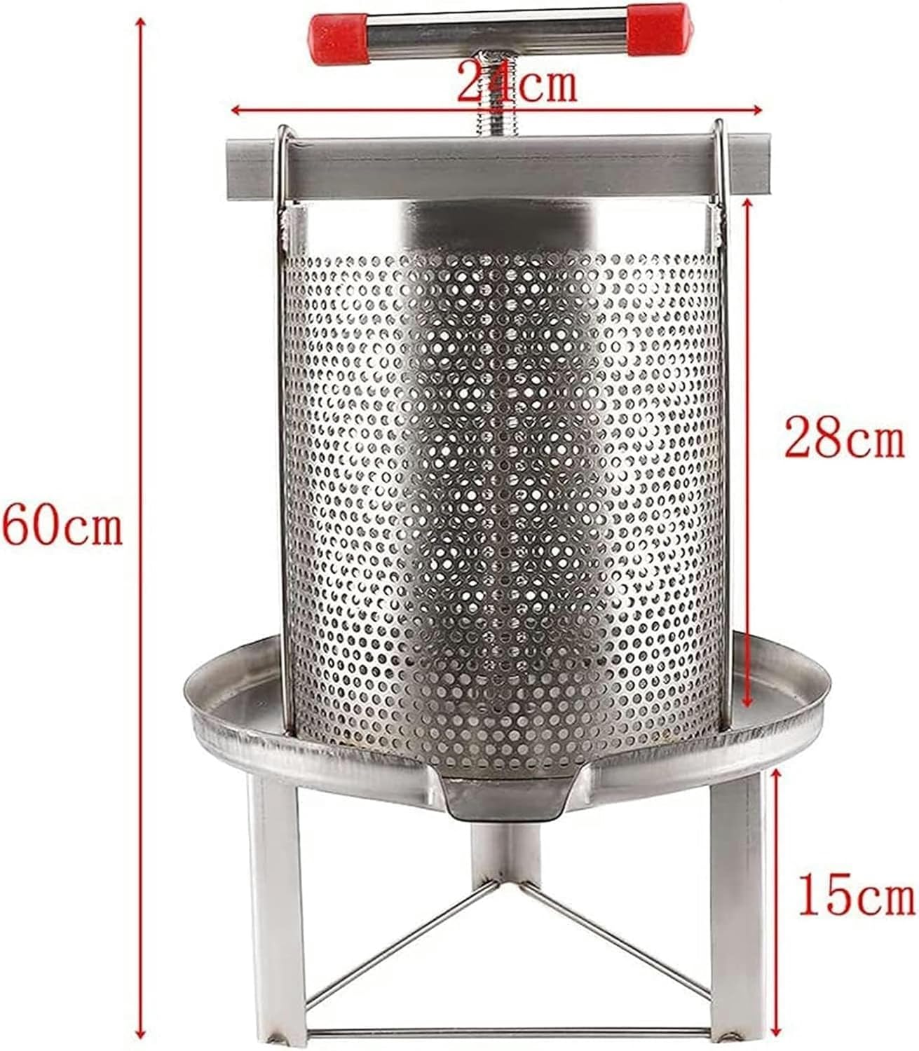 Fruit Wine Manual Press, Mesh Honey Press, Home Wax Press Tool for Wine, Honey, Juice, Pepper Oil