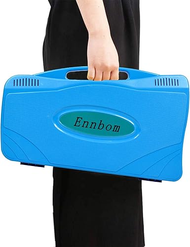 Miniatura 6 de ENNBOM 25 Notas Vibráfono Xilófono Glockenspiel Instrumento de percusión azul negro con estuche (caja azul, azul)