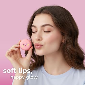 The Creme Shop x Bubbly Mates Macaron Lip Balm (Pink Cotton Candy)