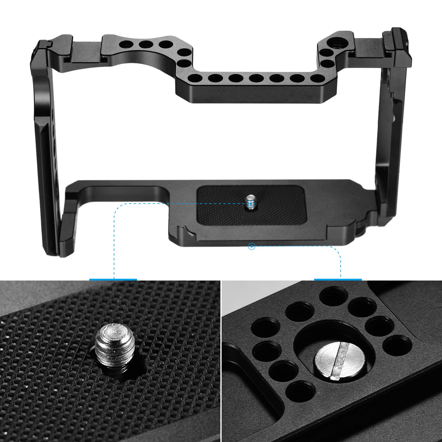 5DIV Gabbia per fotocamera Canon EOS 5D Mark II III IV 7D 6D DSLR custodia con doppio supporto a slitta fredda integrato per video Vlog Rig